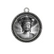 Pendentif Cabochon Argent - bouddha méditation