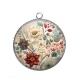 Pendentif Cabochon Argent - fleur