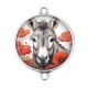 Connecteur Cabochon Argent - ane