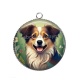 Pendentif Cabochon Argent - chien