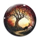 Cabochon Verre - arbre de vie