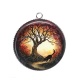 Pendentif Cabochon Argent - arbre de vie