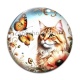 Cabochon Verre - chat