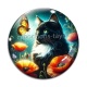 Cabochon Verre - chat