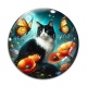 Cabochon Verre - chat