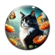Cabochon Verre - chat