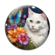 Cabochon Verre - chat