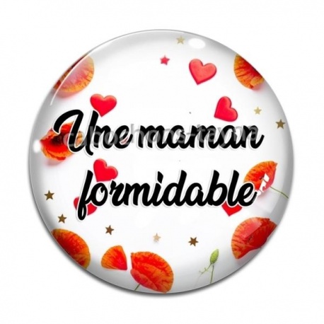 Cabochon Verre - une maman formidable