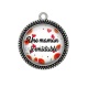 Pendentif Cabochon Argent - une maman formidable