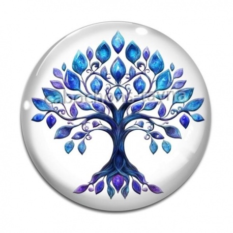 Cabochon Verre - arbre de vie