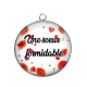 Pendentif Cabochon Argent - une soeur formidable