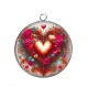 Pendentif Cabochon Argent - coeur