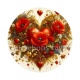coeur coquelicot