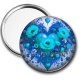 Miroir de poche - coeur coquelicot