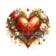 coeur avec rose