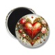 Magnet's - coeur avec rose