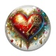 Cabochon Verre - coeur
