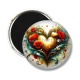 Magnet's - coeur coquelicot