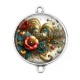 Connecteur Cabochon Argent - coeur