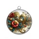 Pendentif Cabochon Argent - coeur
