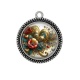 Pendentif Cabochon Argent - coeur