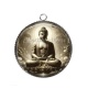 Pendentif Cabochon Argent - bouddha méditation
