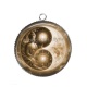 Pendentif Cabochon Argent - bouddha méditation