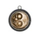 Pendentif Cabochon Argent - bouddha méditation