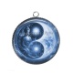 Pendentif Cabochon Argent - bouddha méditation