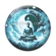 Cabochon Verre - bouddha méditation