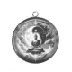 Pendentif Cabochon Argent - bouddha méditation