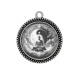 Pendentif Cabochon Argent - bouddha méditation