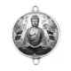 Connecteur Cabochon Argent - bouddha méditation
