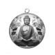 Pendentif Cabochon Argent - bouddha méditation