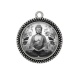 Pendentif Cabochon Argent - bouddha méditation