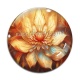 Cabochon Verre - fleur exotique