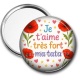Miroir de poche - je t'aime très fort ma tata