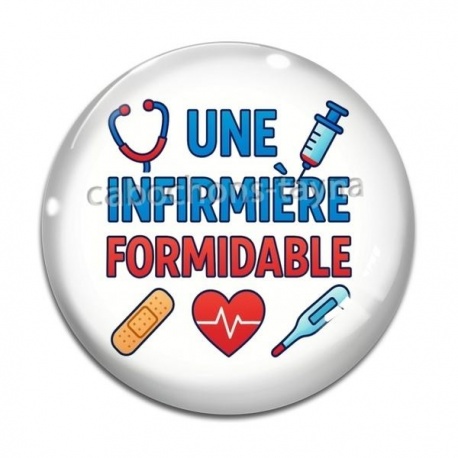 Cabochon Verre - une infirmière formidable