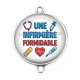 Connecteur Cabochon Argent - une infirmière formidable