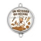 Connecteur Cabochon Argent - un pâtissier qui déchire