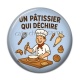 Cabochon Résine - un pâtissier qui déchire