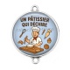 Connecteur Cabochon Argent - un pâtissier qui déchire
