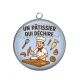 Pendentif Cabochon Argent - un pâtissier qui déchire