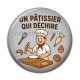 Cabochon Résine - un pâtissier qui déchire