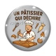 Cabochon Verre - un pâtissier qui déchire