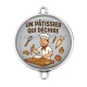 Connecteur Cabochon Argent - un pâtissier qui déchire