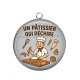 Pendentif Cabochon Argent - un pâtissier qui déchire