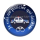 Cabochon Verre - je suis un policier qui déchire