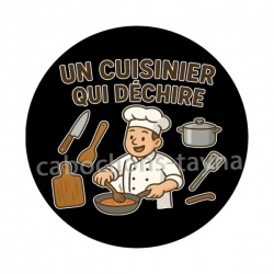 un cuisinier qui déchire