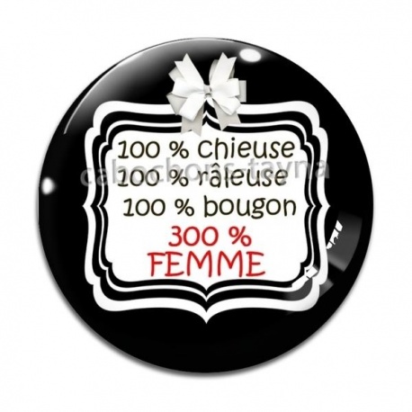 Cabochon Verre - chieuse, râleuse, bougon